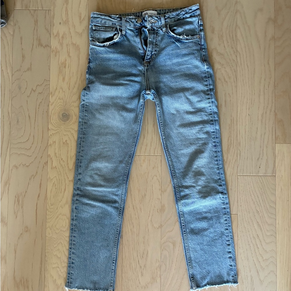 Zara Women's Skinny Jeans - Light Blue